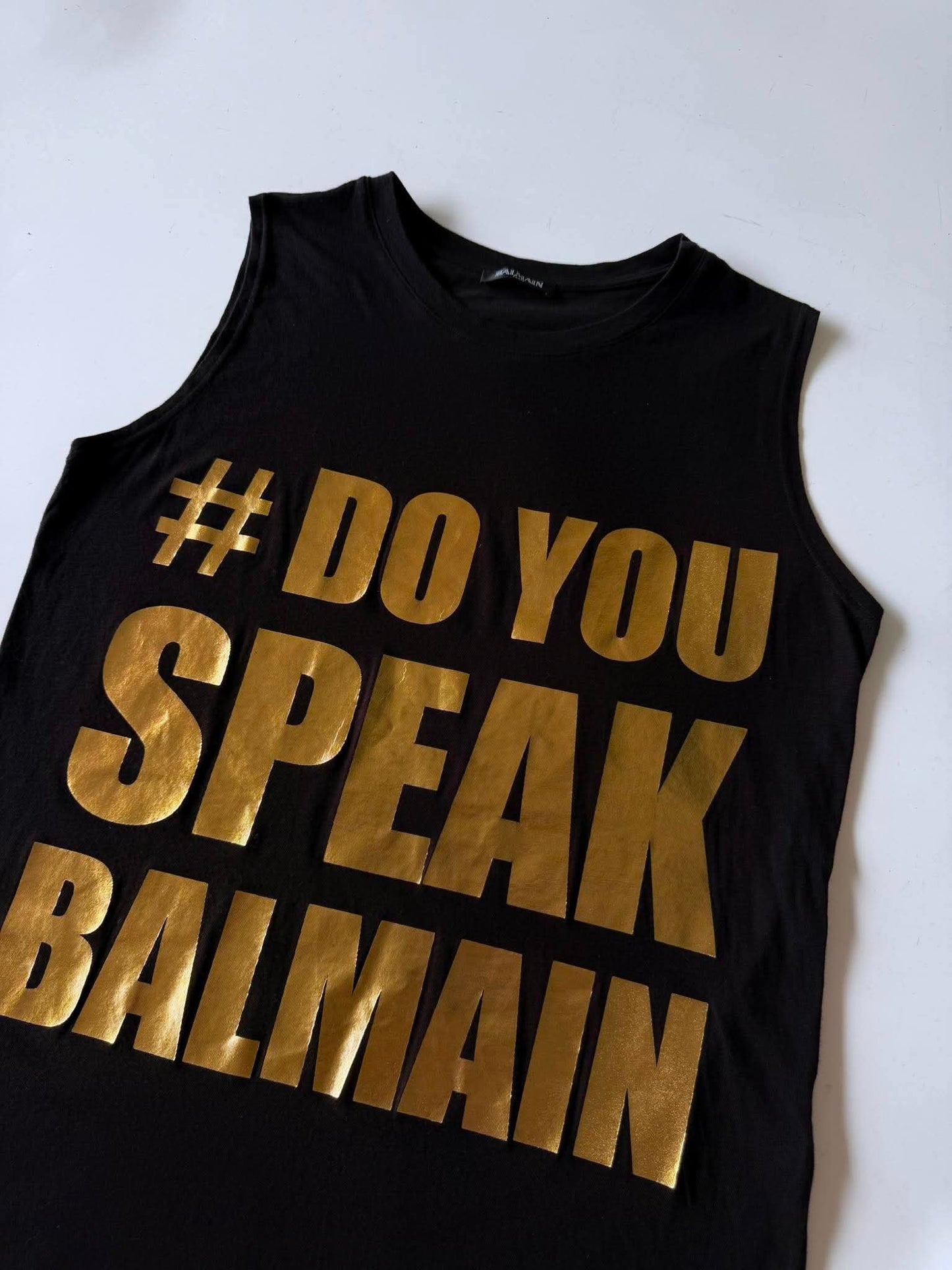 Balmain S/S 2015 "#Do You Speak Balmain" Tank Top