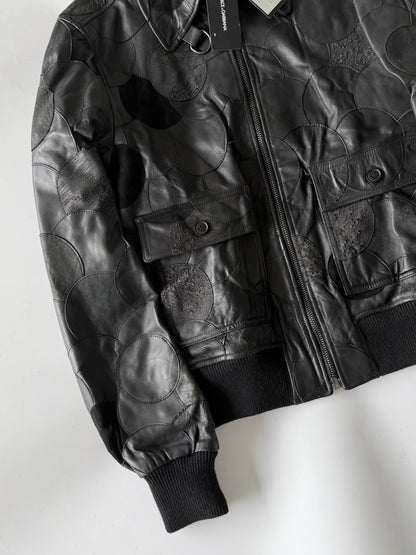 A/W2008 Dolce & Gabbana Patchwork Circle Leather Jacket