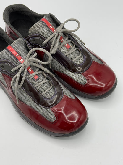 Prada Men’s Burgundy and Red Trainers