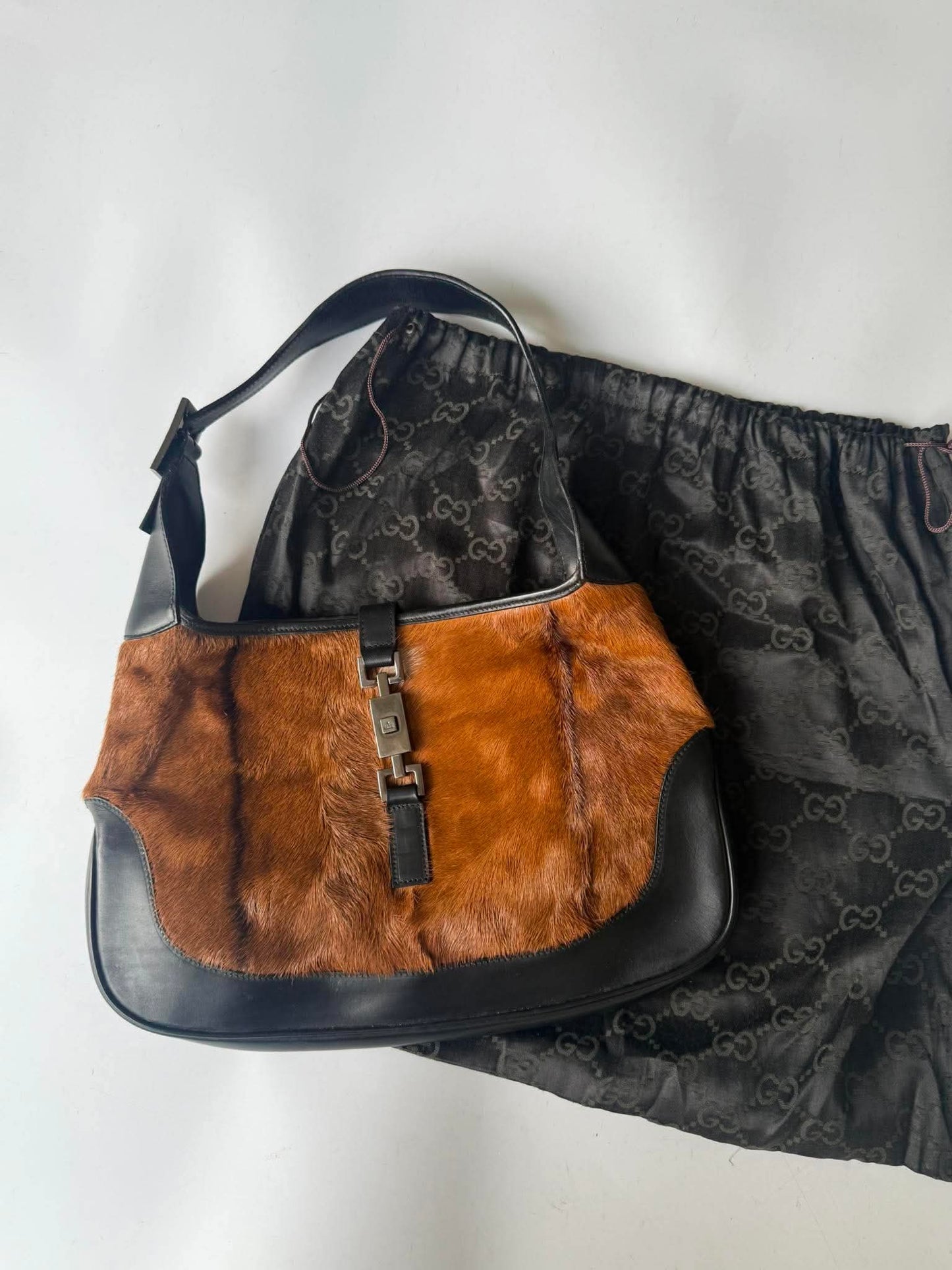 F/W 1999 Gucci by Tom Ford Brown Ponyhair Jackie Bag