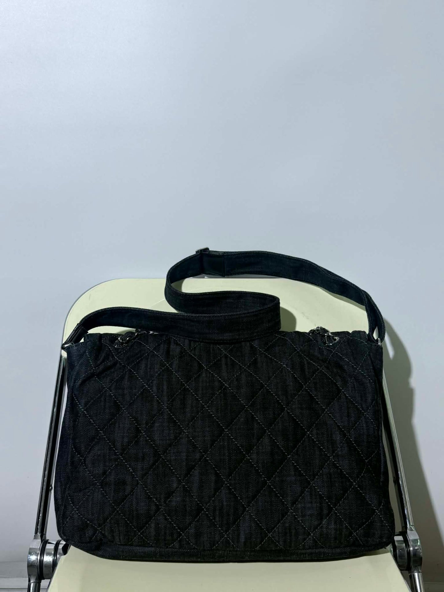 2010 Chanel Denim Quilted Stretch Spirit Messenger