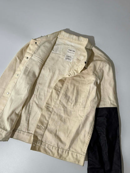 Helmut Lang 2003SS Leather Sleeve Denim Jacket