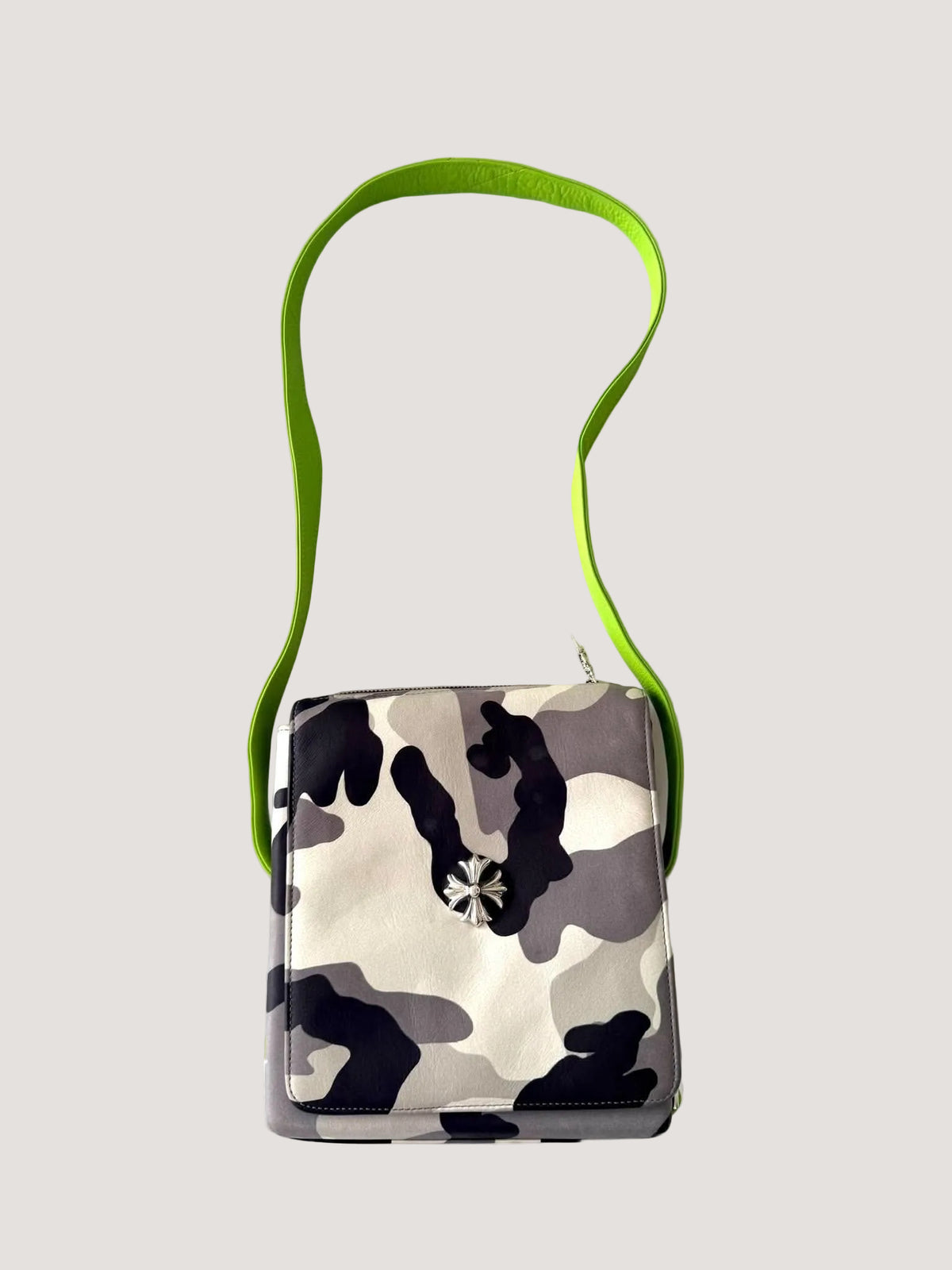 Chrome Hearts Plug CH Plus Camouflage Leather Shoulder Bag