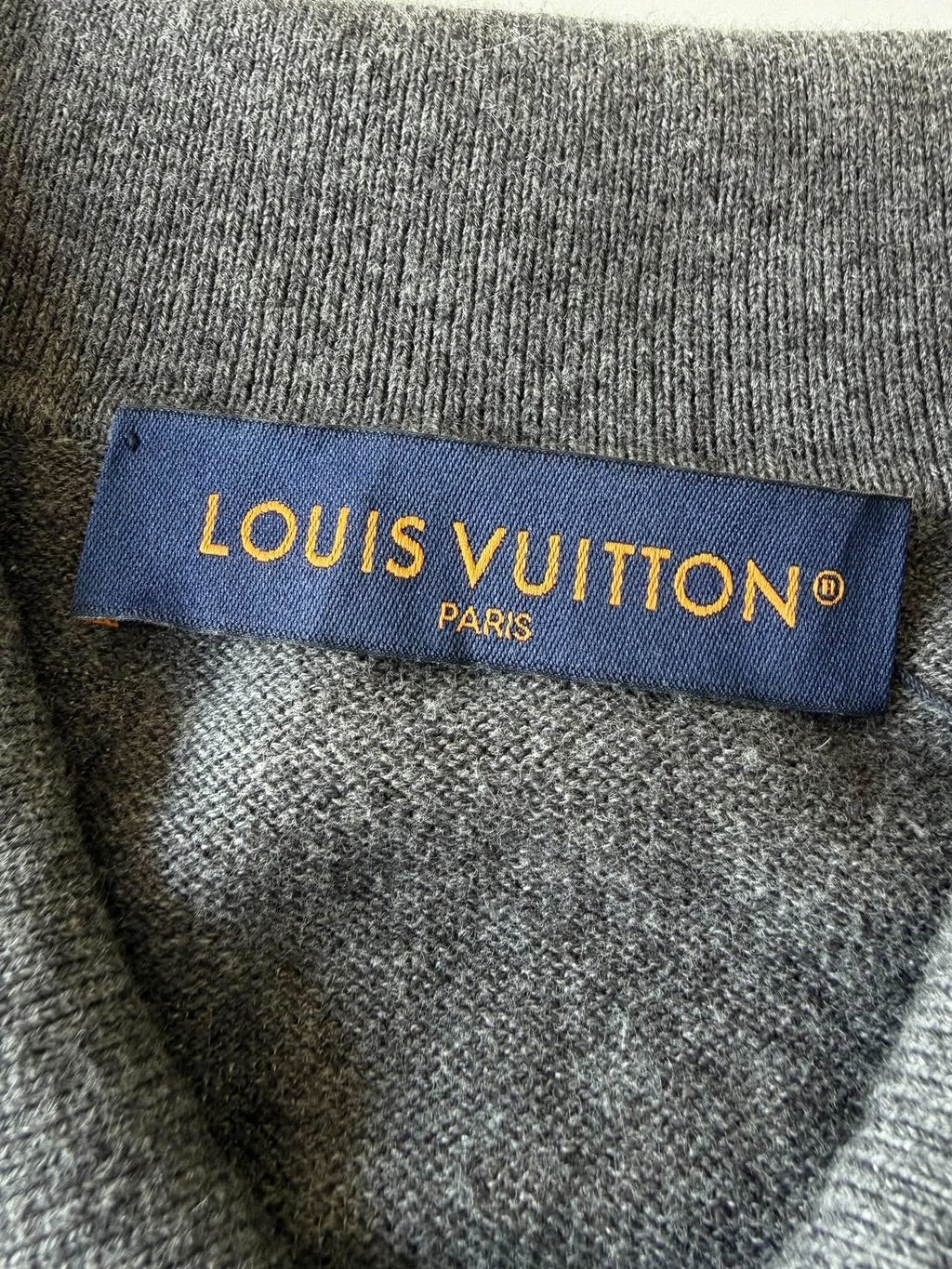 Louis Vuitton Gray Oversized Cotton Knit Shirt