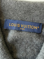 Louis Vuitton Gray Oversized Cotton Knit Shirt