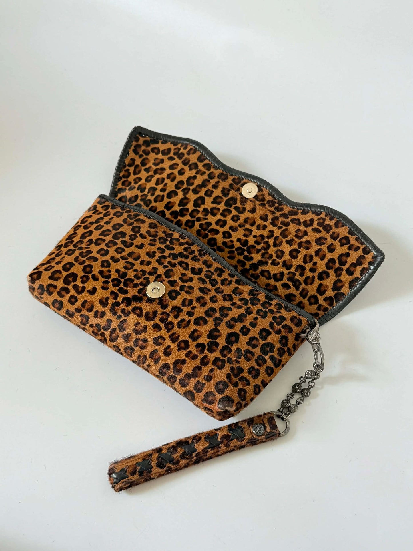 RARE Chrome Hearts Leopard Pony Hair “Fuck you” Clutch Bag