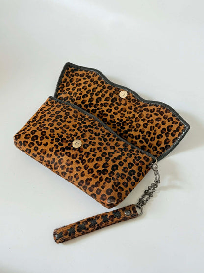 RARE Chrome Hearts Leopard Pony Hair “Fuck you” Clutch Bag