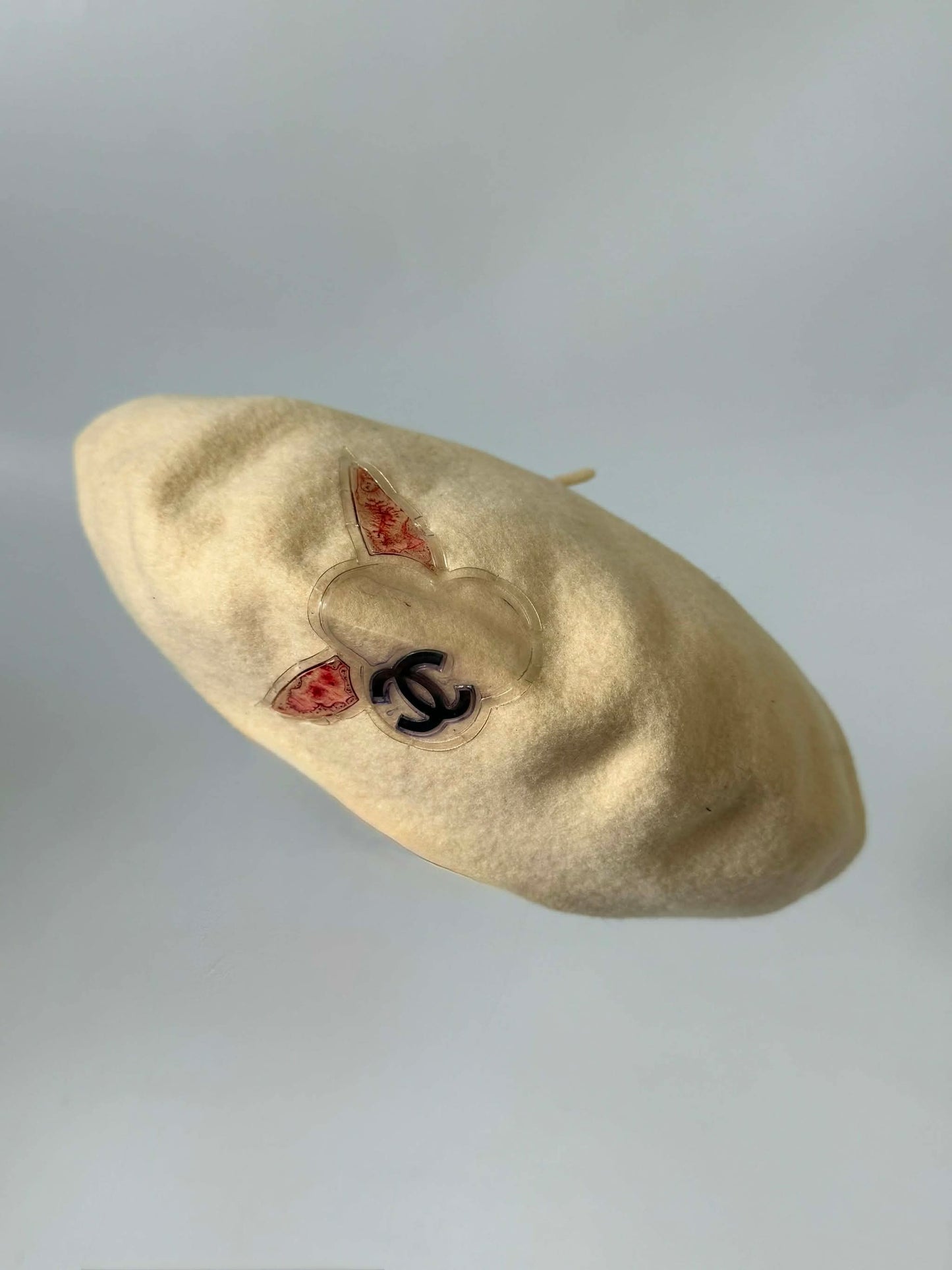 Chanel 1990-2000s CC Camellia Beret Hat