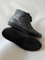 Gucci by Frida Giannini Blue Python High Top Sneakers
