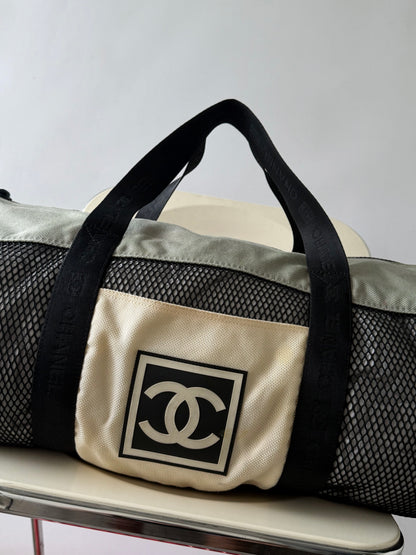 Vintage Chanel Sport Line Mesh Duffle Bag
