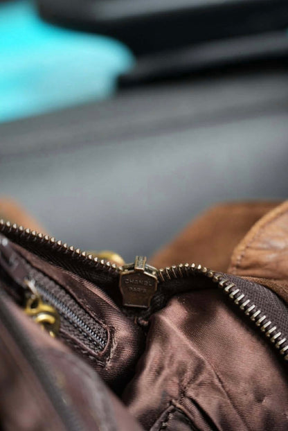 Vintage Chanel Suede Brown Bag