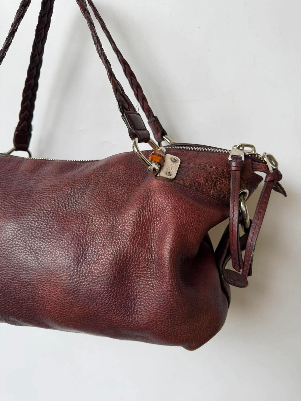 Gucci Bamboo Bar Shoulder Bag Leather Medium