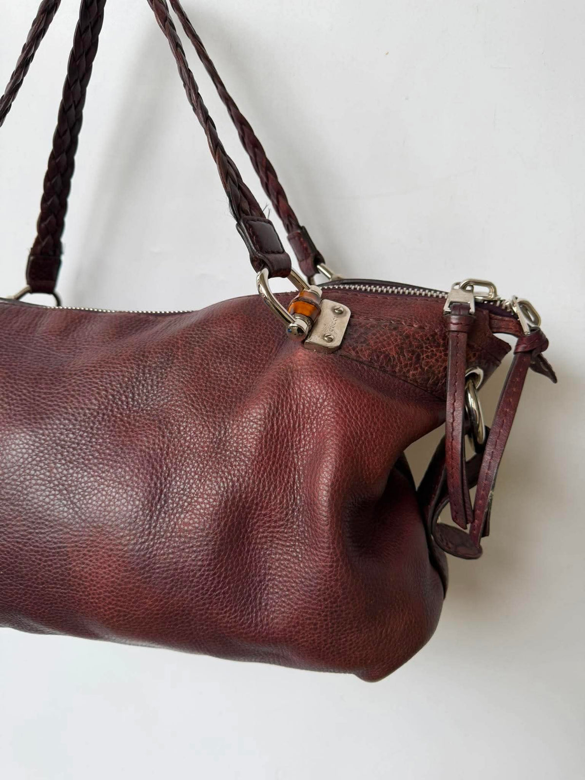 Gucci Bamboo Bar Shoulder Bag Leather Medium