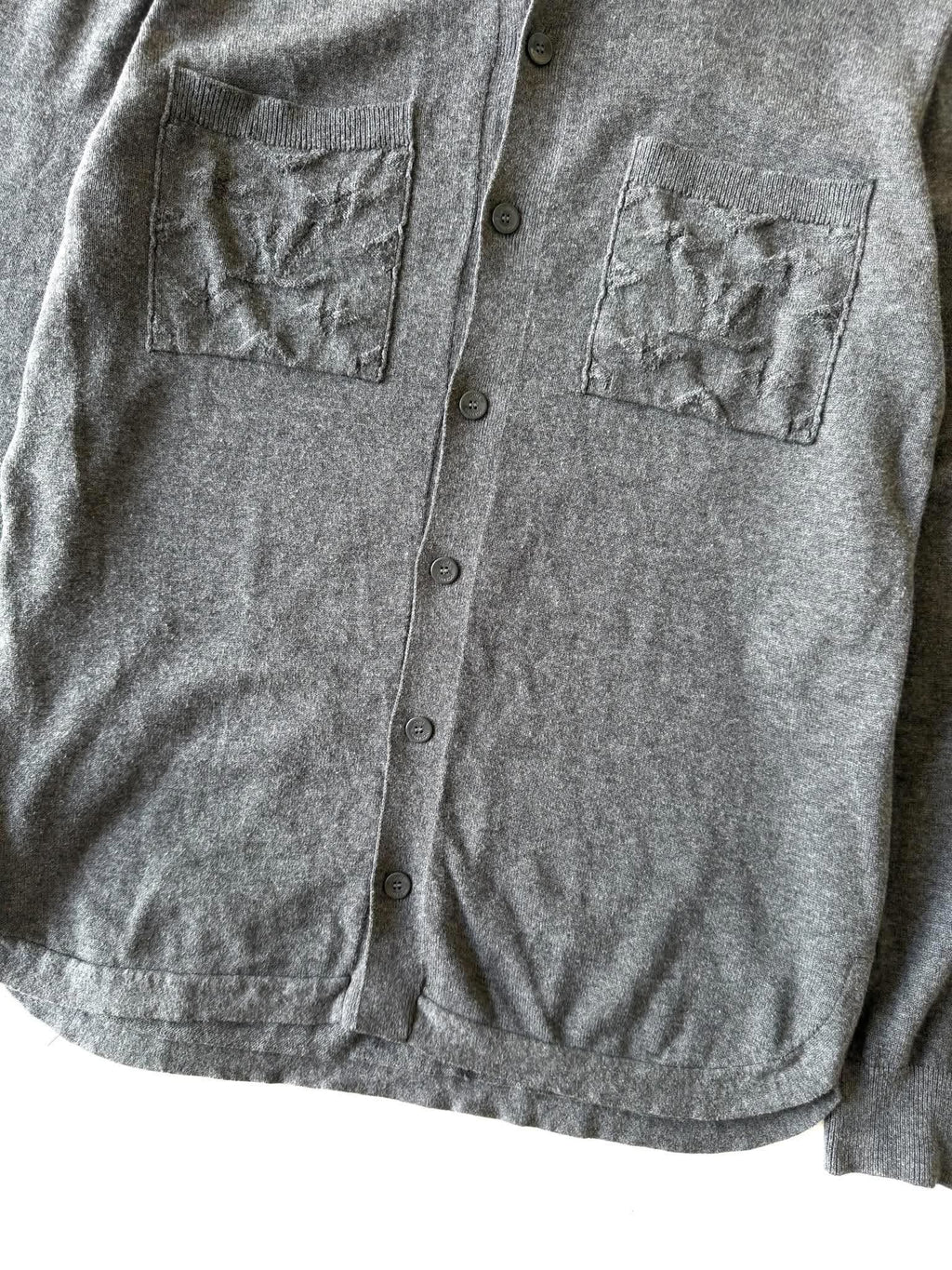 Louis Vuitton Gray Oversized Cotton Knit Shirt