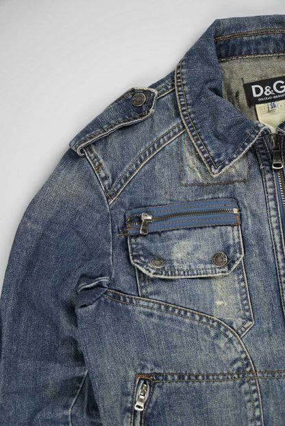 Dolce & Gabbana Multi Pocket Denim Jacket