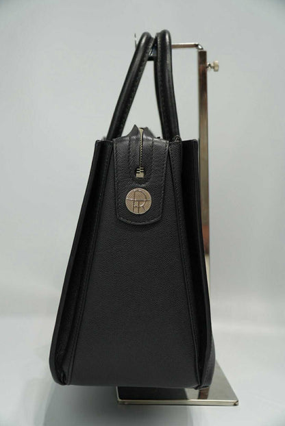 The Row Classic 5 Pebbled Leather Tote Bag in Black
