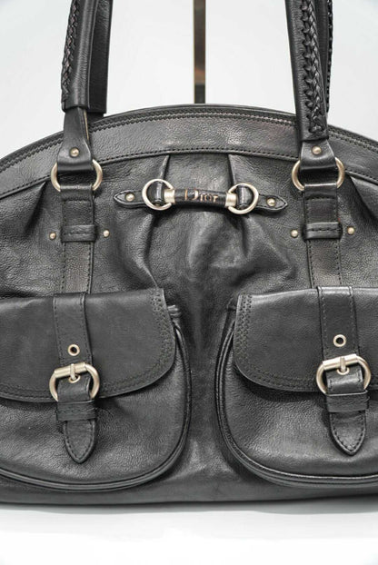 Christian Dior Black "My Dior" Frame Pocket Satchel Bag