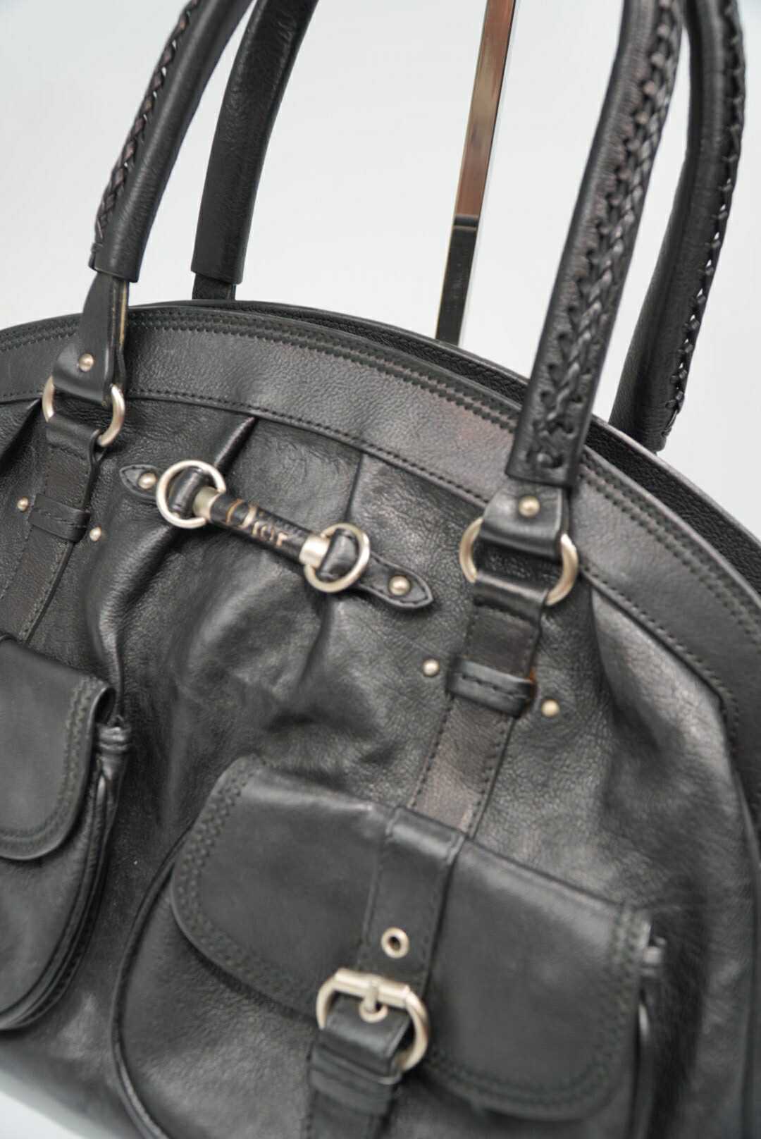 Christian Dior Black "My Dior" Frame Pocket Satchel Bag