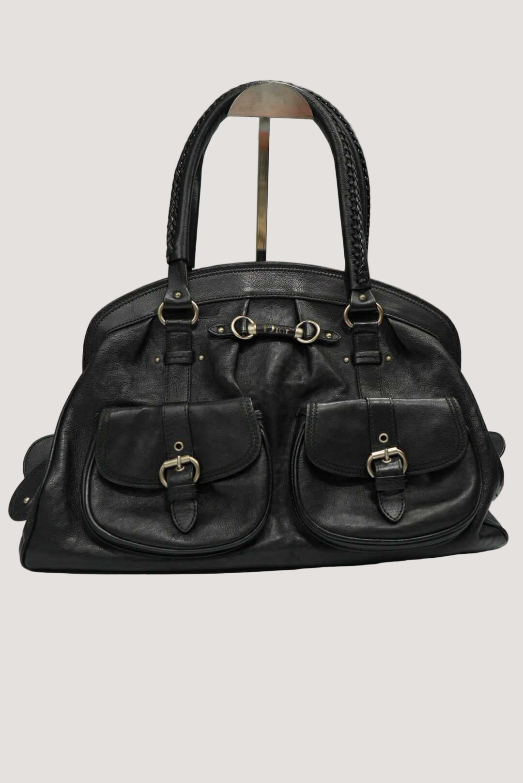 Christian Dior Black "My Dior" Frame Pocket Satchel Bag