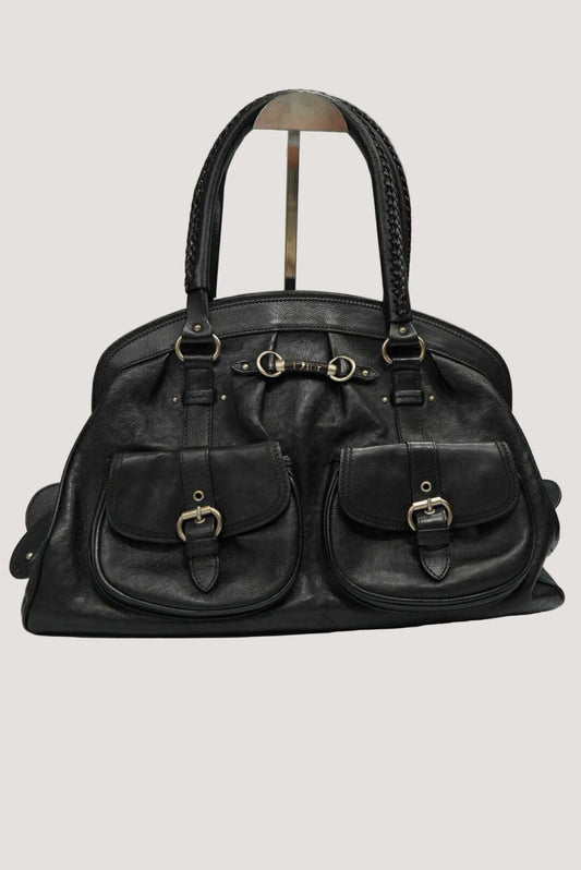 Christian Dior Black "My Dior" Frame Pocket Satchel Bag