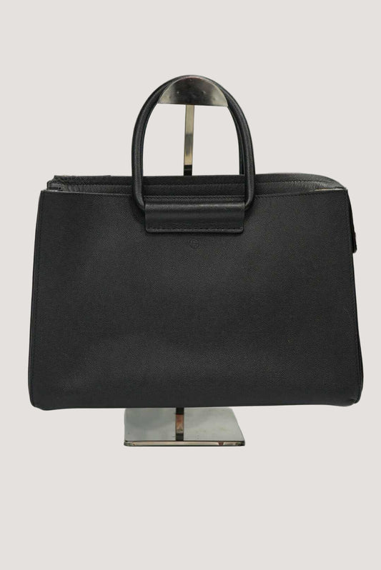 The Row Classic 5 Pebbled Leather Tote Bag in Black