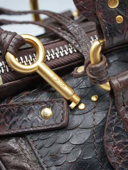 Chloe Phoebe Philo Paddington Python Satchel