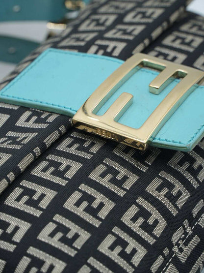 Fendi Zucchino Canvas Mamma Baguette Bag