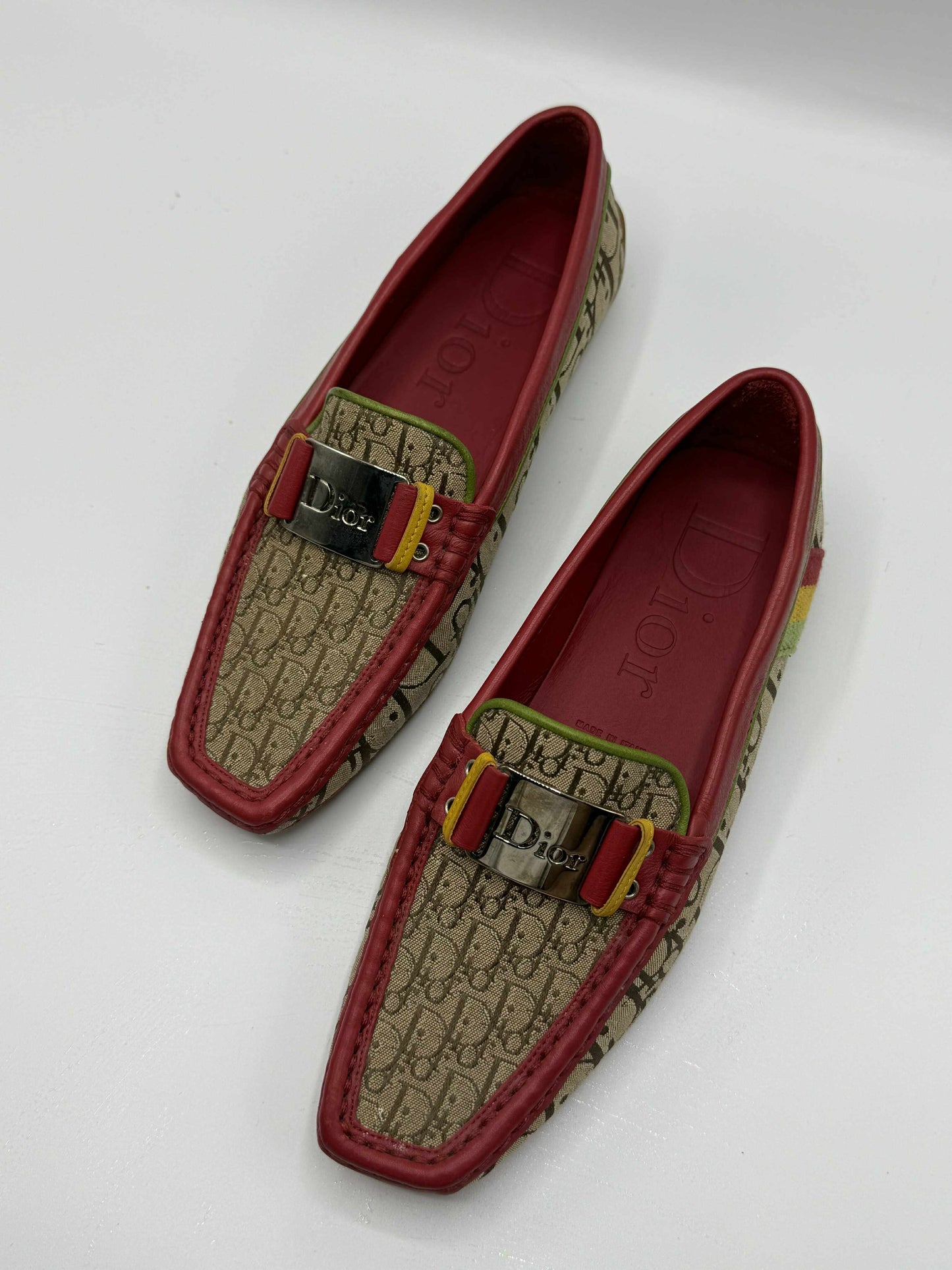 Christian Dior By John Galliano Rasta Driving Shoes Loafers