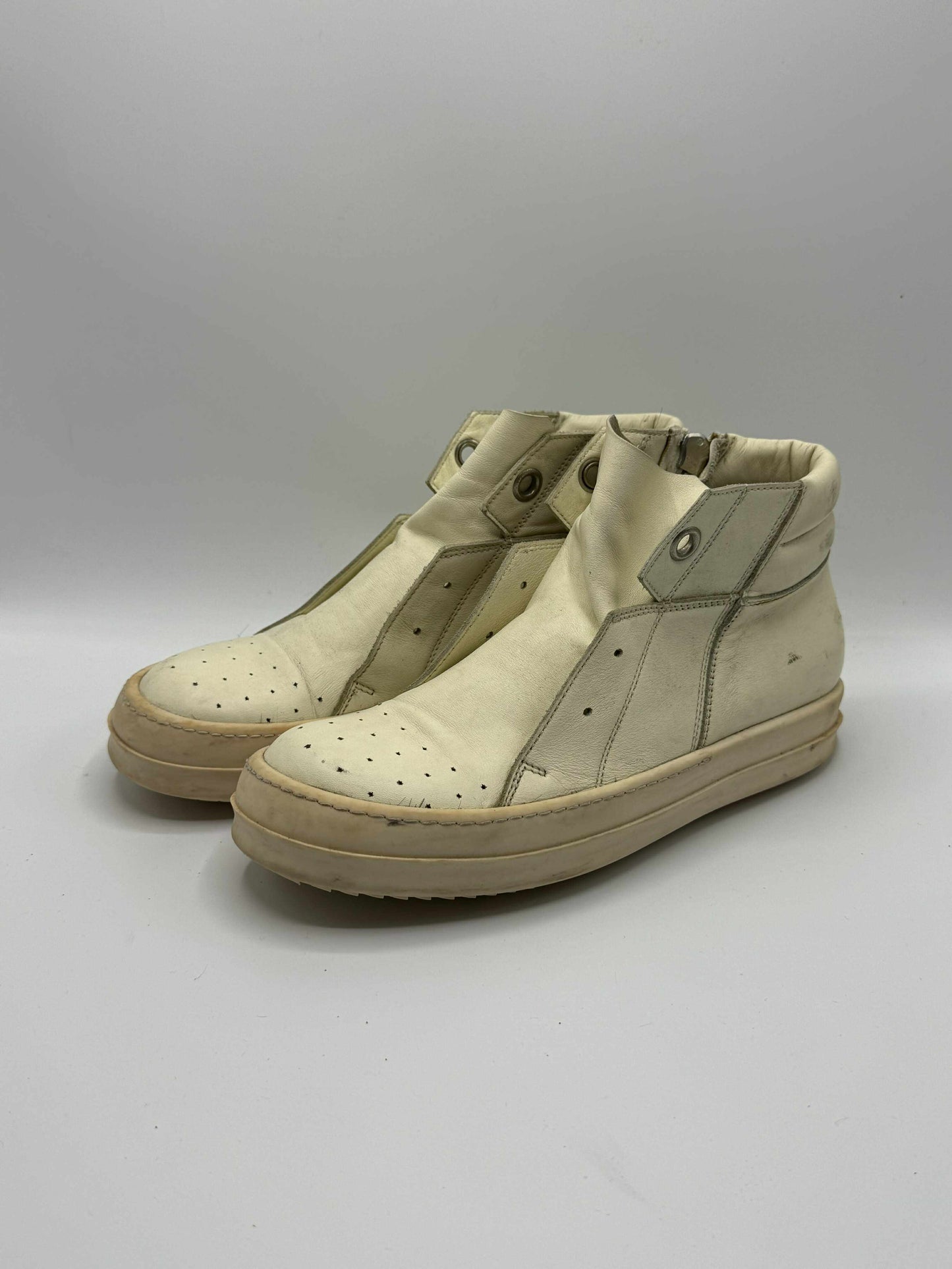 Rick Owens Island Dunks Laceless Mid-Top Sneakers