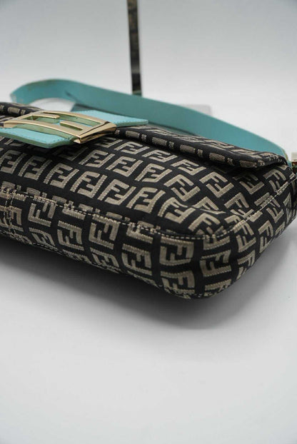 Fendi Zucchino Canvas Mamma Baguette Bag