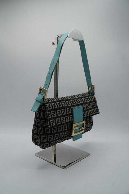 Fendi Zucchino Canvas Mamma Baguette Bag