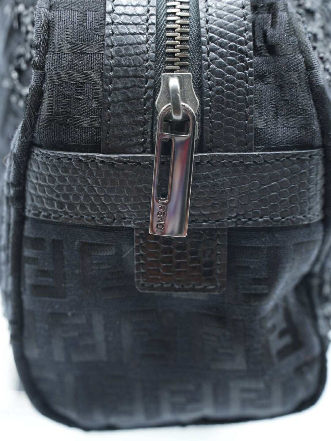 Fendi Black Mamma Baguette Sequined Shoulder Bag