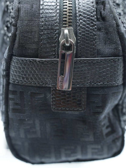 Fendi Black Mamma Baguette Sequined Shoulder Bag