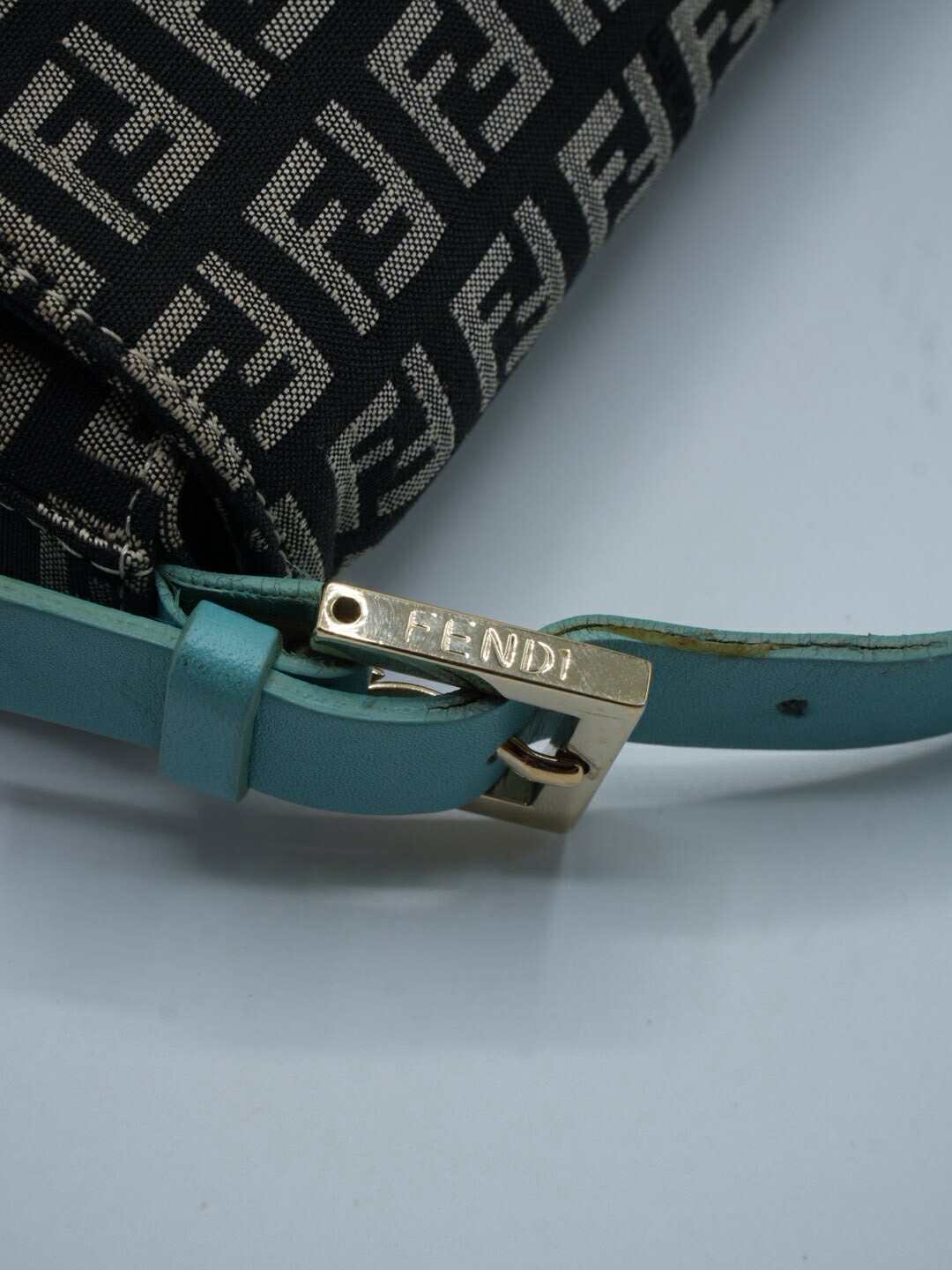 Fendi Zucchino Canvas Mamma Baguette Bag