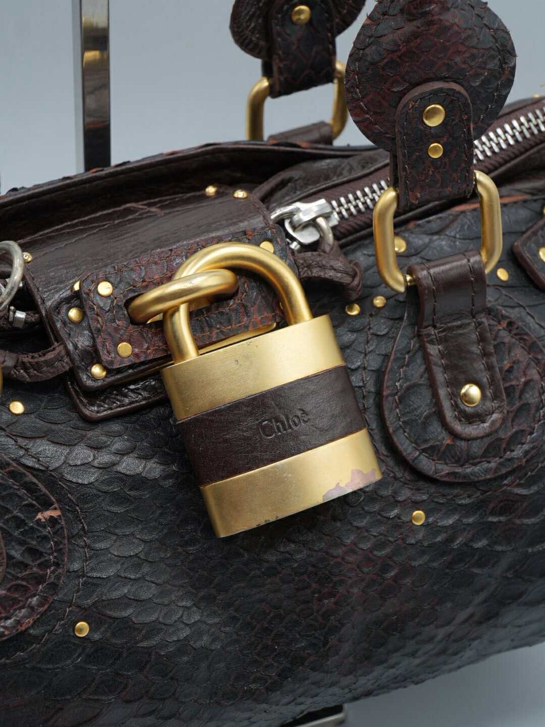 Chloe Phoebe Philo Paddington Python Satchel