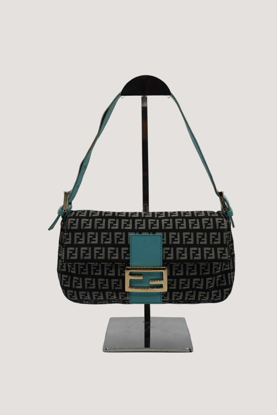 Fendi Zucchino Canvas Mamma Baguette Bag