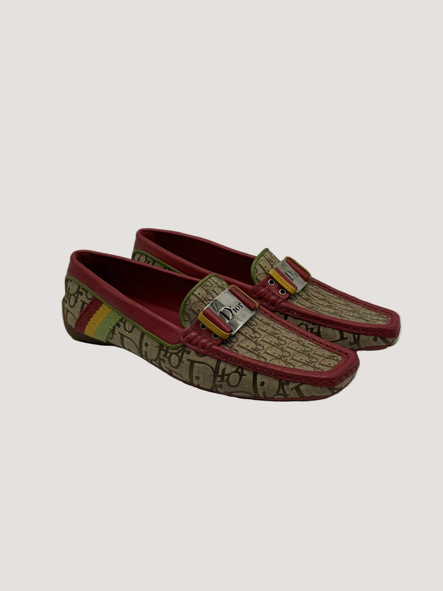 Christian Dior By John Galliano Rasta Driving Shoes Loafers