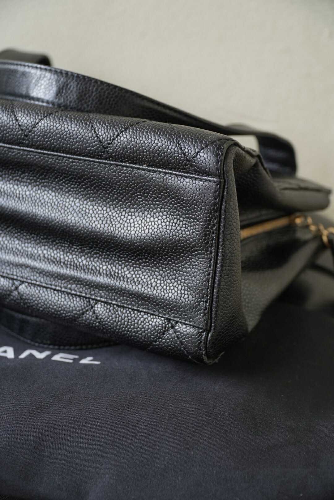 Chanel Black Caviar Quilted Handbag