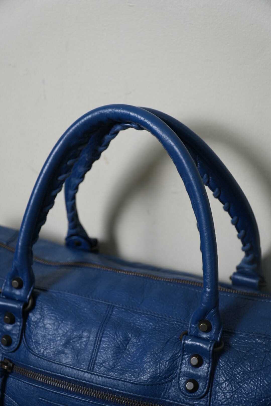 Balenciaga Ocean Lambskin Leather Motorcycle Work Bag