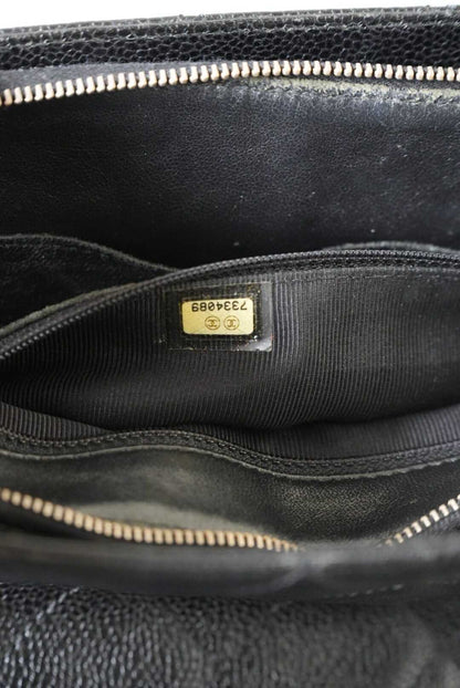Chanel Black Caviar Quilted Handbag