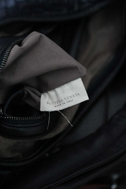 Bottega Veneta Belly Hobo Bag Intrecciato Black Leather