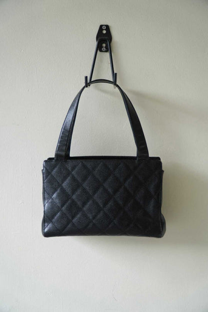 Chanel Black Caviar Quilted Handbag