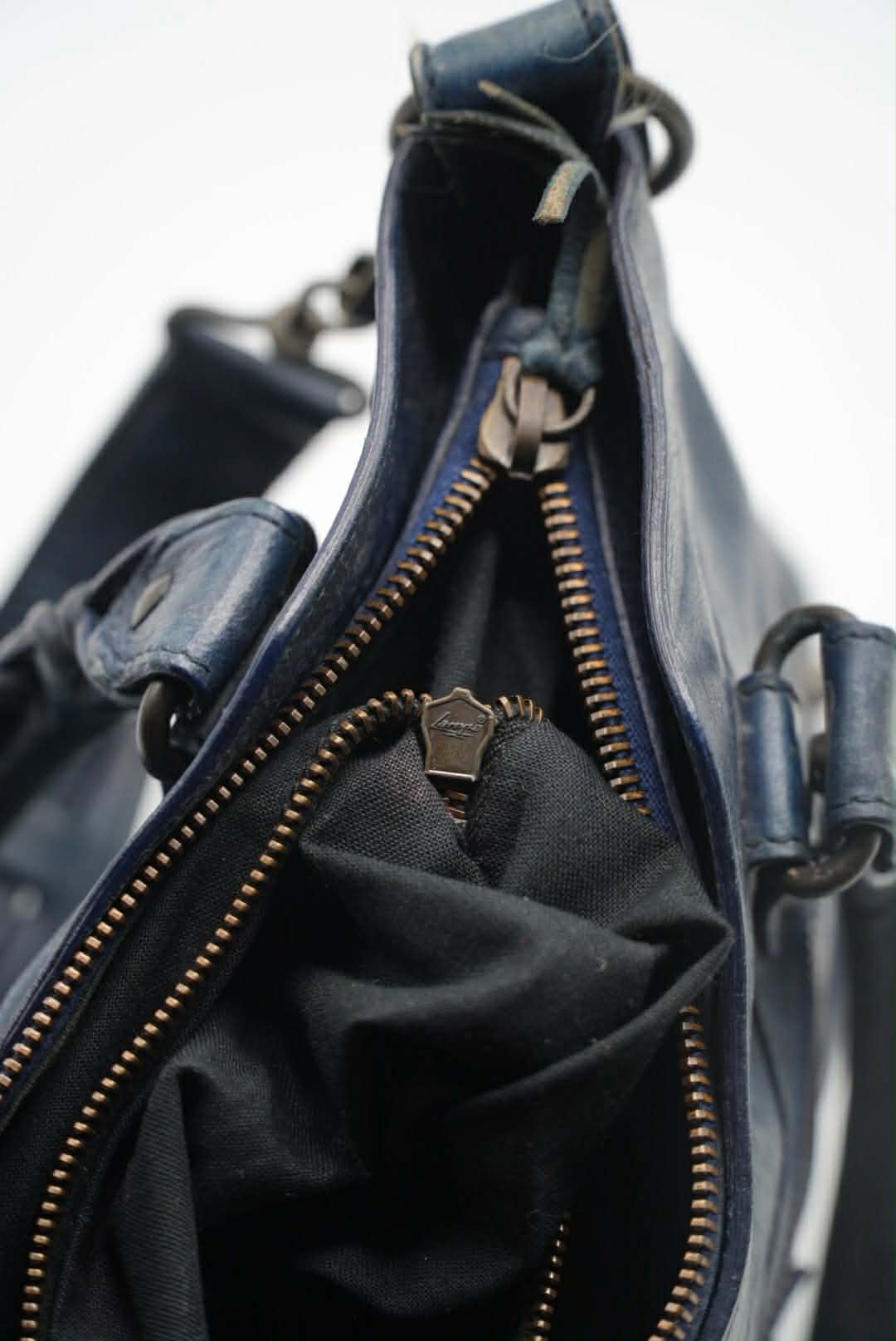 Balenciaga Dark Blue First Motorcycle Bag
