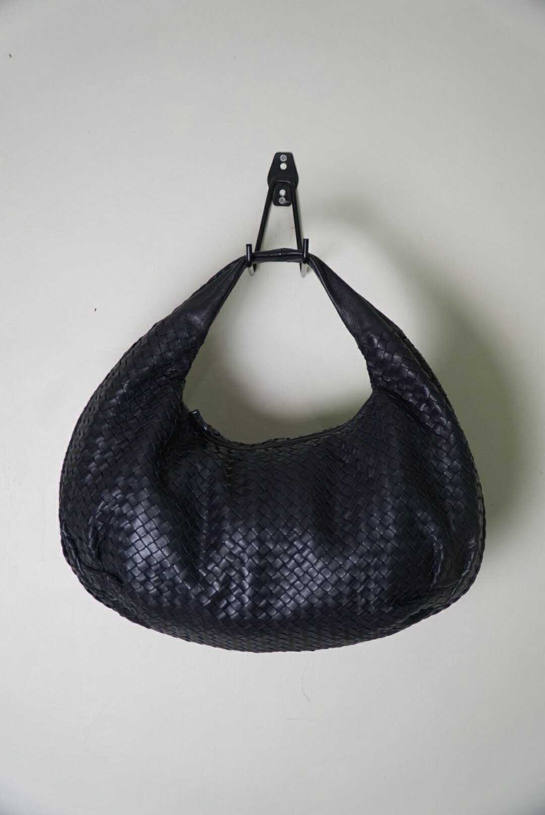 Bottega Veneta Belly Hobo Bag Intrecciato Black Leather