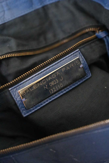 Balenciaga Ocean Lambskin Leather Motorcycle Work Bag