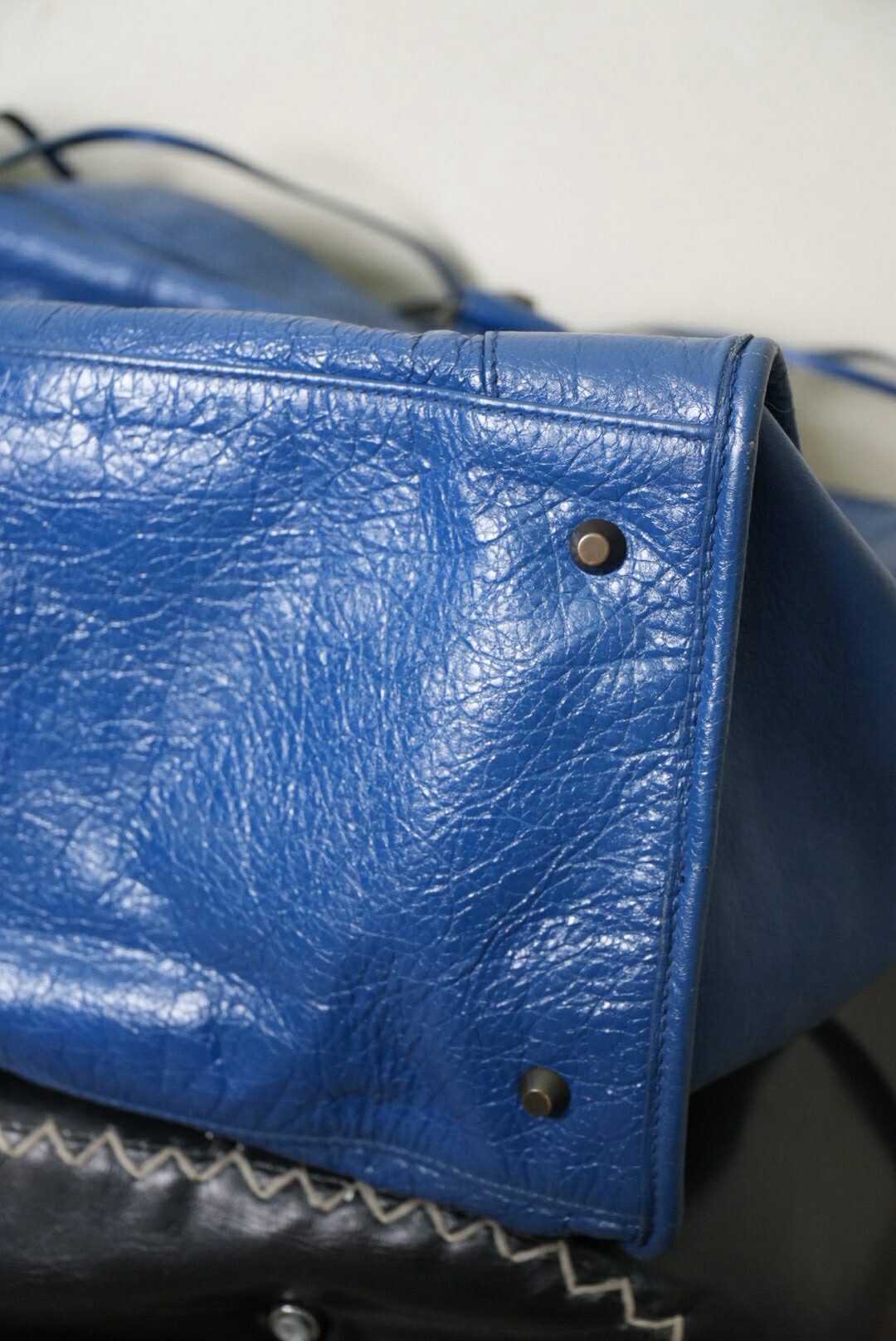 Balenciaga Ocean Lambskin Leather Motorcycle Work Bag