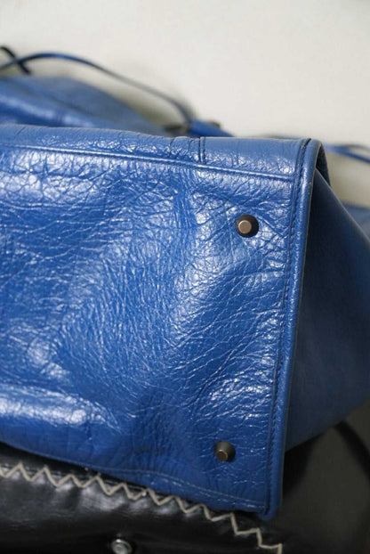 Balenciaga Ocean Lambskin Leather Motorcycle Work Bag