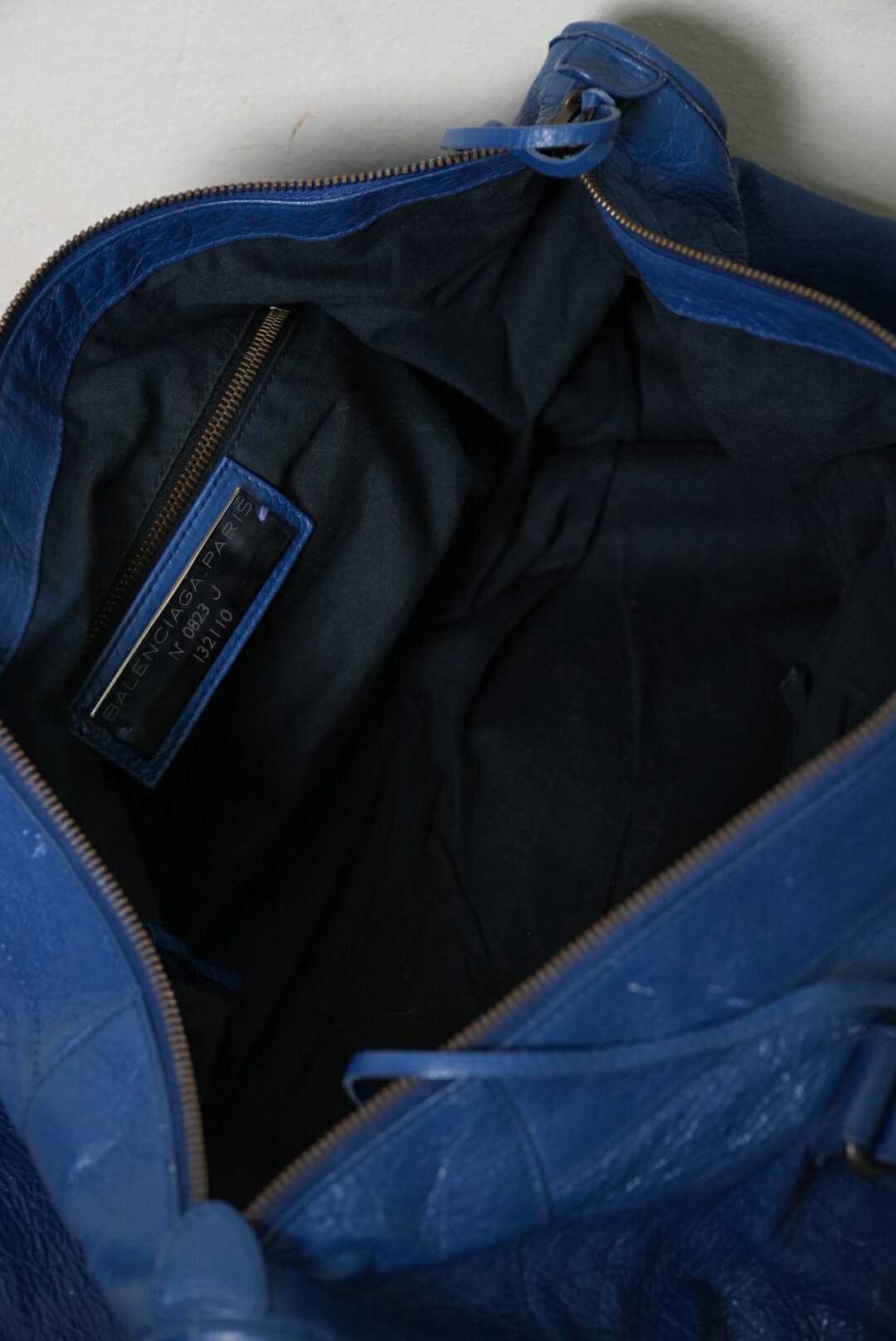 Balenciaga Ocean Lambskin Leather Motorcycle Work Bag