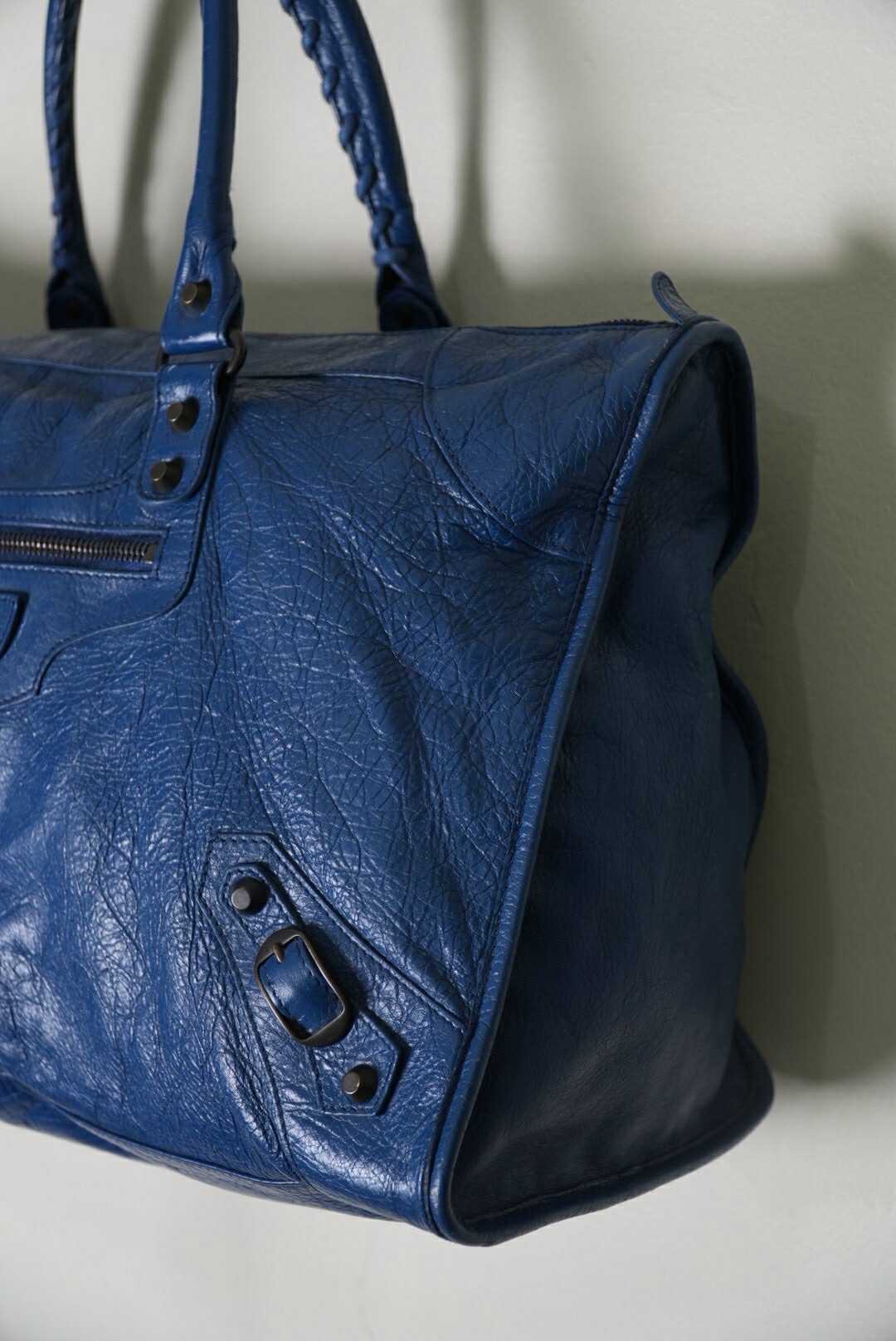 Balenciaga Ocean Lambskin Leather Motorcycle Work Bag