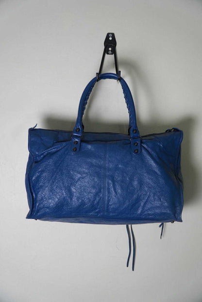 Balenciaga Ocean Lambskin Leather Motorcycle Work Bag